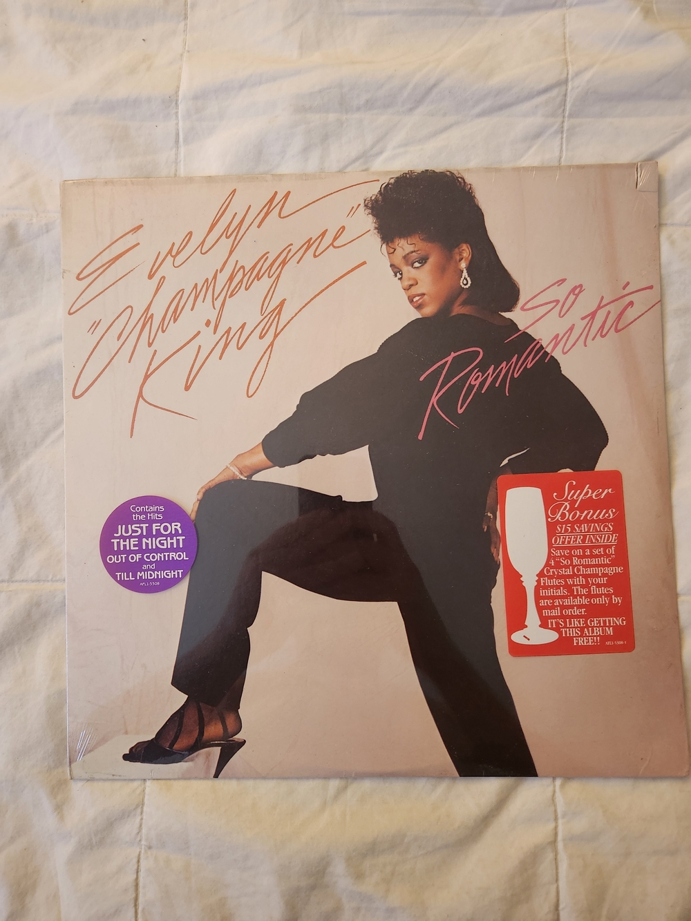Evelyn "Champagne" King - So Romantic (Pink Script) SEALED W/ PROMO STICKERS